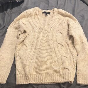 Women’s Cream Cable Knit Sweater